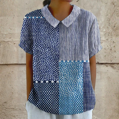Ríona - Patchwork Print Blouse