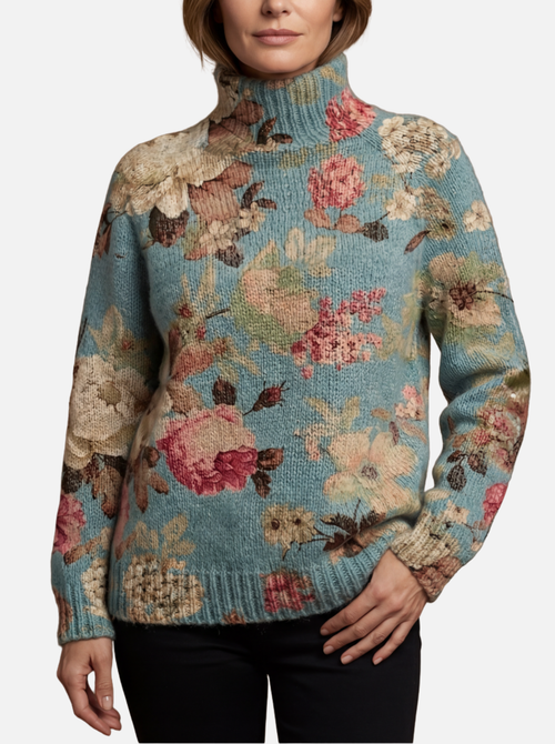 Shauna - Botanical Garden Roll Neck Jumper