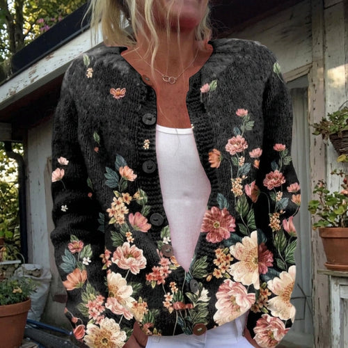Gobnait - Retro Floral Cardigan