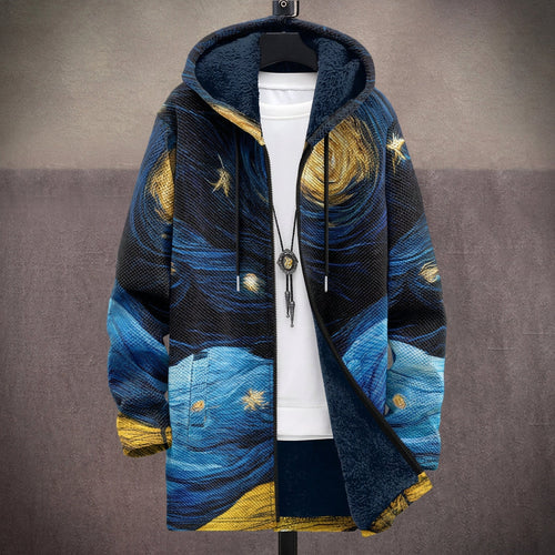 Alannah - Navy Van Gogh Print Jacket