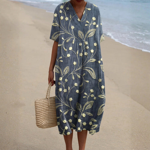Clodagh - Floral Embroidery Dress