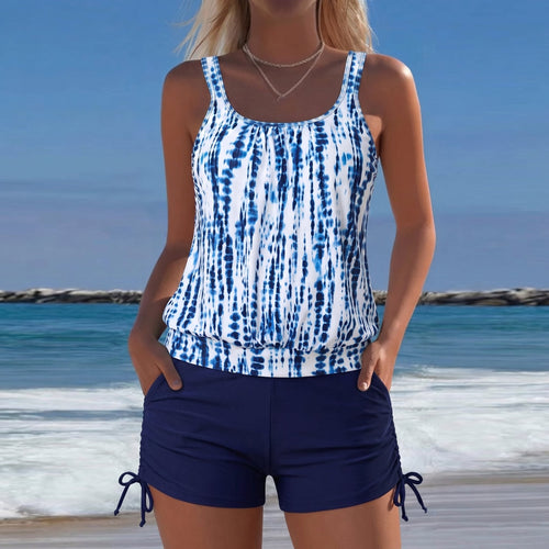 Éabha - Casual Swimsuit with Pocket and V-Neck