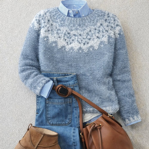 Erin - Nordic Vintage Jumper with Fair Isle Yoke