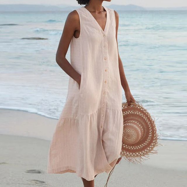 Keeva - Dress with V-Neck