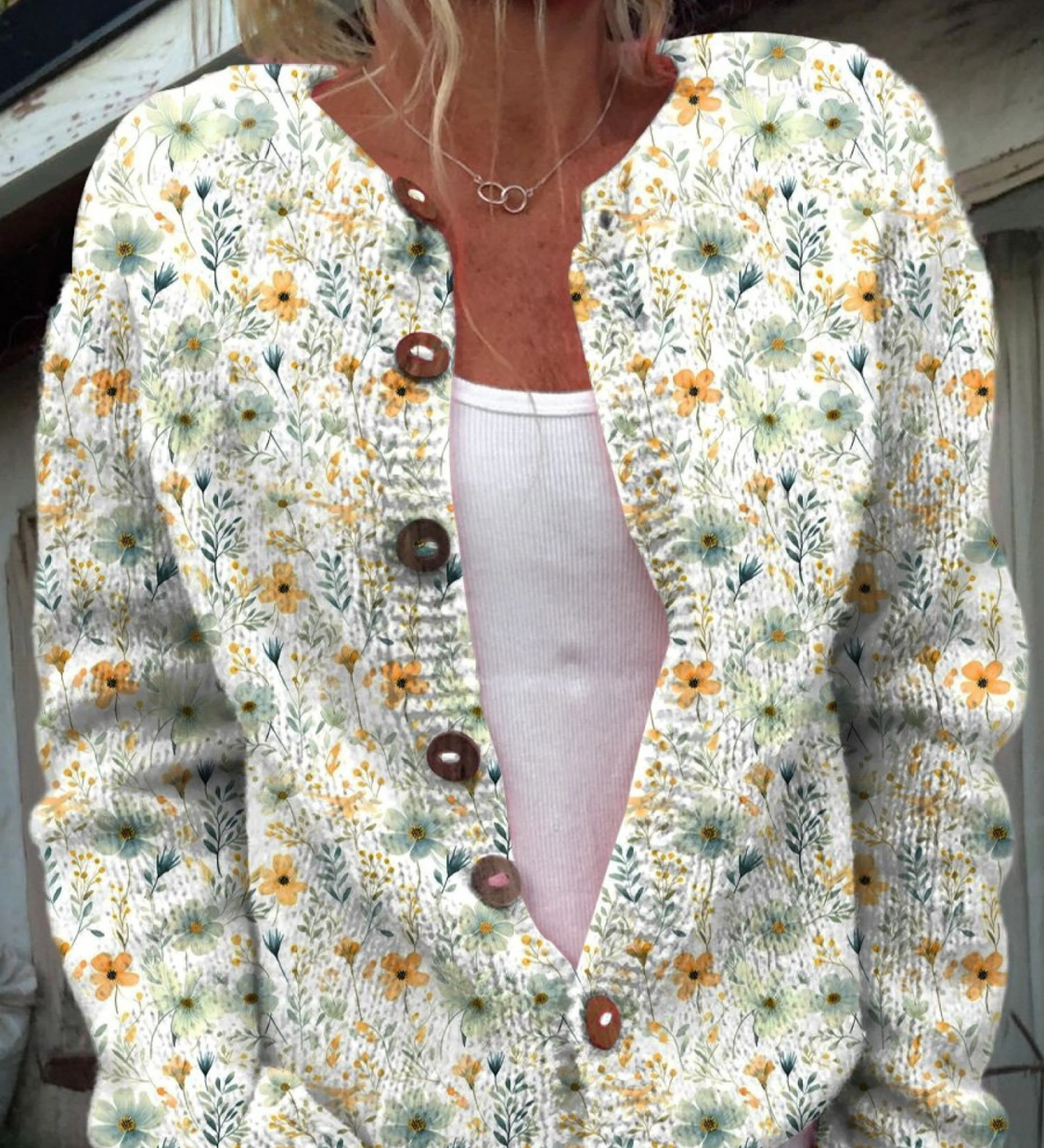 Keeva - Watercolour Rose Cardigan