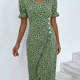 Aoife - Floral V-Neck Dress