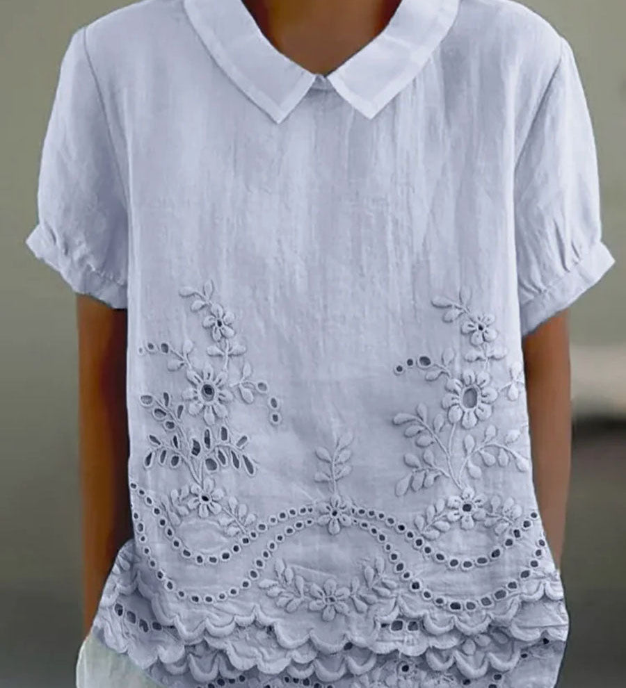 Ciara - Embroidered Floral Blouse