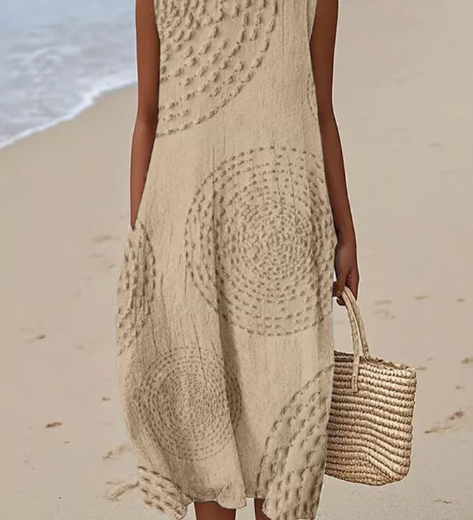 Gormlaith - Textured Sleeveless Maxi Dress