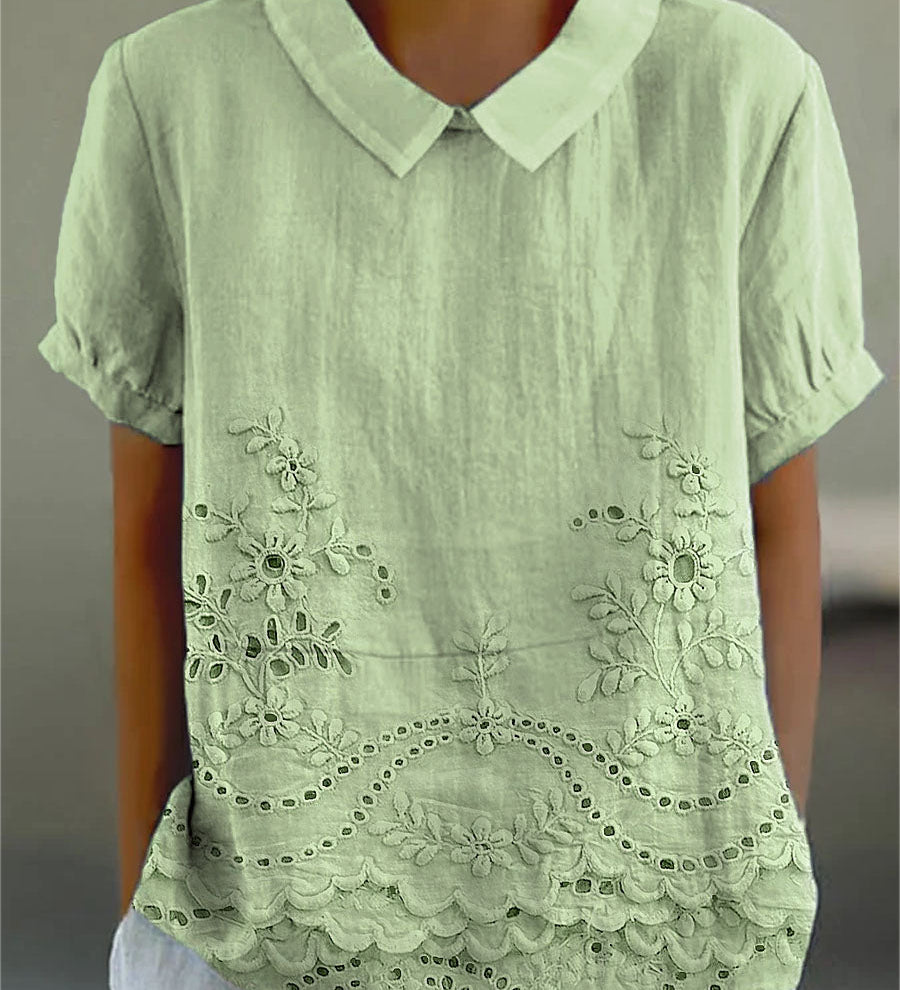 Ciara - Embroidered Floral Blouse