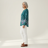 Clodagh - Turquoise Floral Top