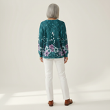 Clodagh - Turquoise Floral Top