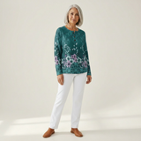 Clodagh - Turquoise Floral Top