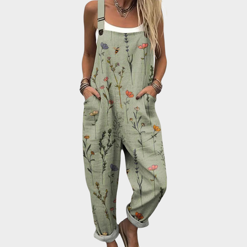 Ciara - Comfortable printed dungarees