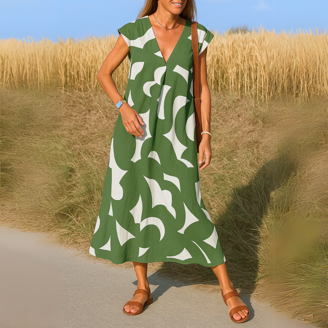 Áine - Flowing dress with V-neck