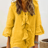 Niamh - Chic Bell Sleeve Ruffle Top