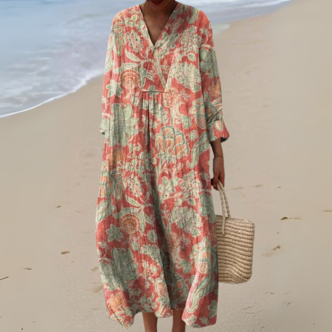 Deirdre - Retro Floral Dress