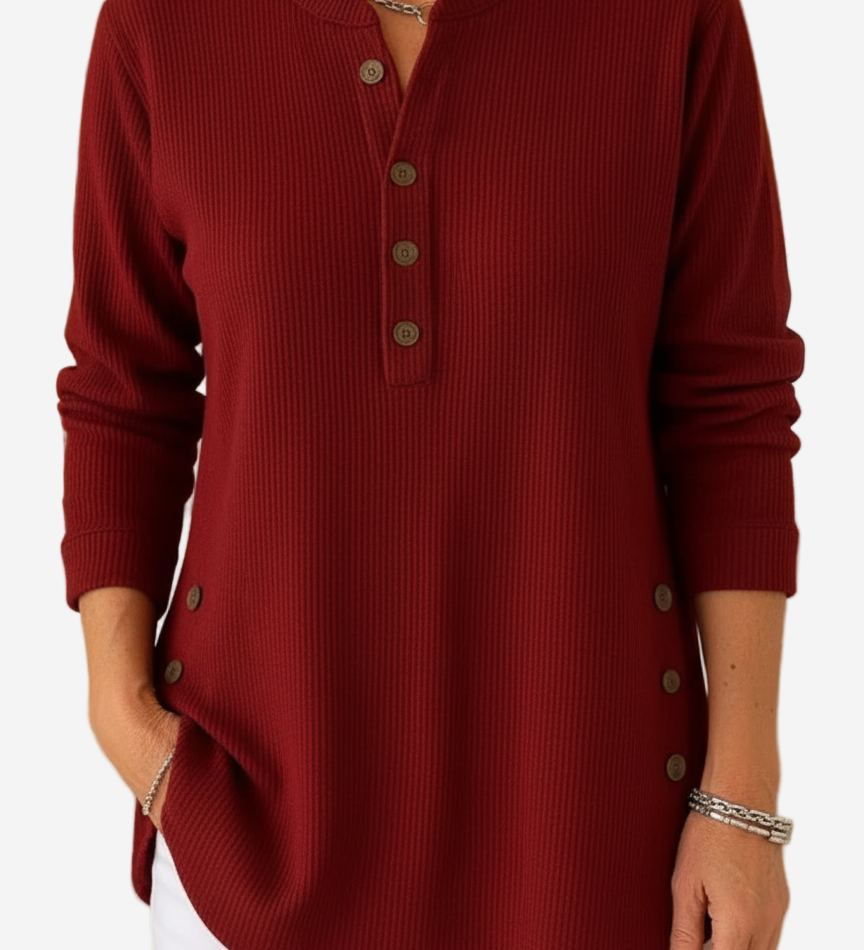 Síomha - Harperly – Long Sleeve Solid Knit Jumper