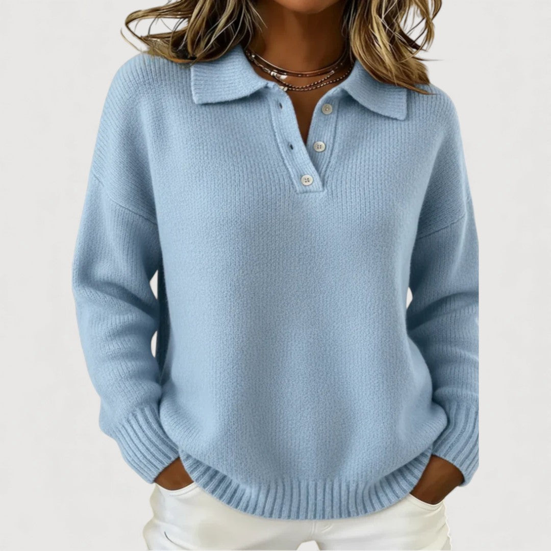 Dearbhla - Cozy Collared Knit Jumper
