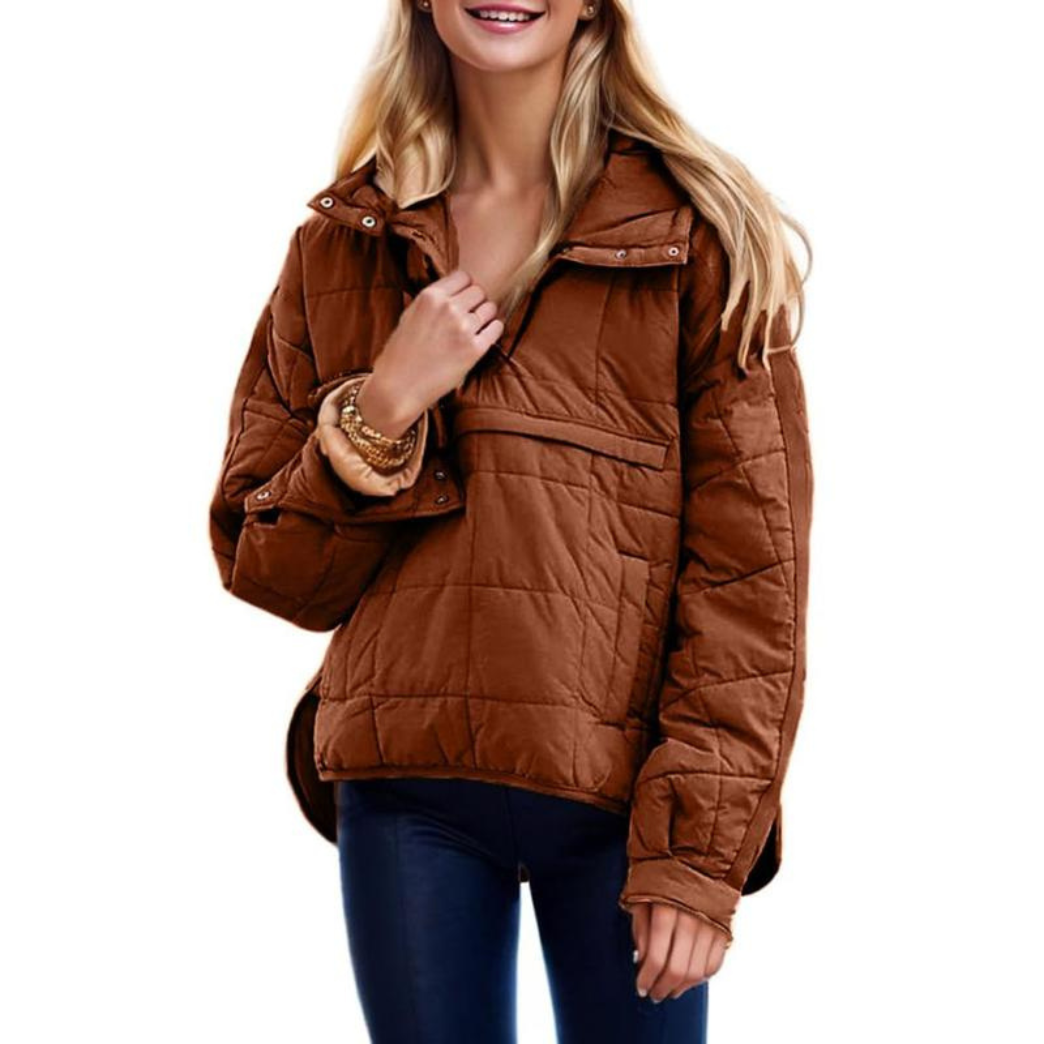Ciara - Oversized Hooded Pullover Jacket