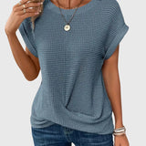 Fionnuala - Elegant Blouse with Crew Neck