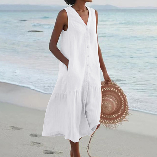 Keeva - Dress with V-Neck