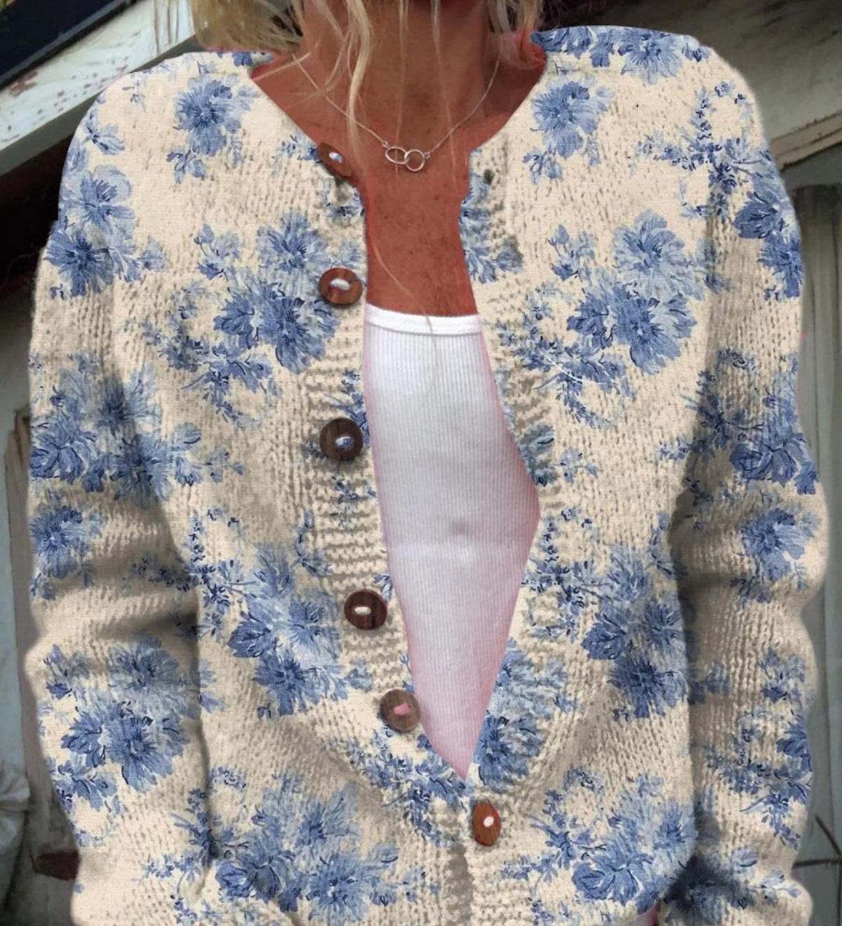 Gormlaith - Garden Floral Button Cardigan