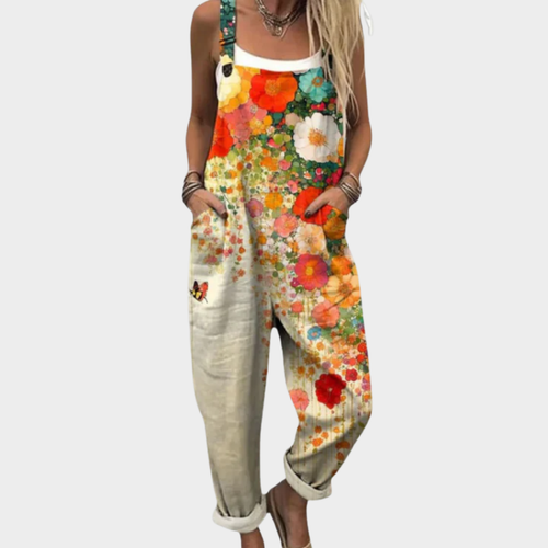 Aoibhín - Comfortable Printed Dungarees