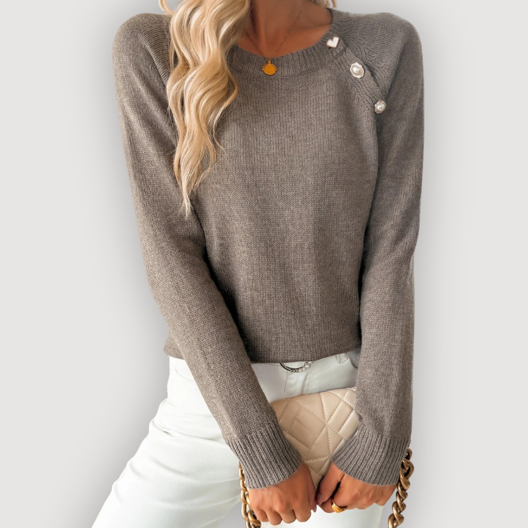Fódhla - JONELLE – CHIC BUTTON JUMPER