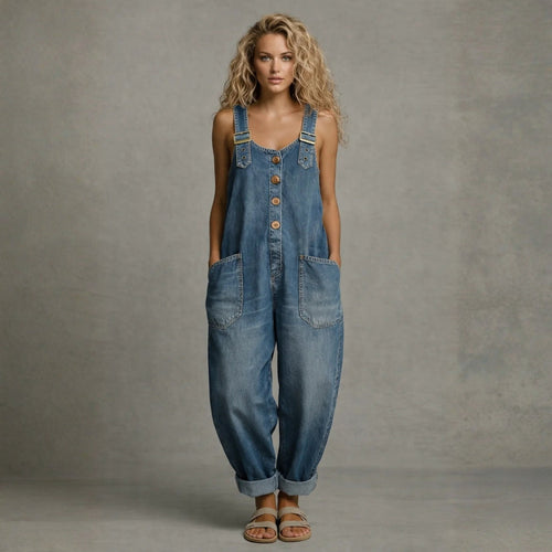 Róisín - Stylish Denim Jumpsuit With Pockets