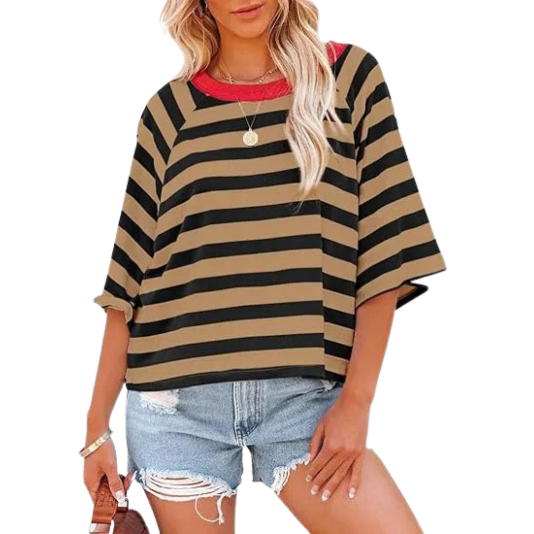 Aoife - Trendy Loose Fit Summer Crewneck Top