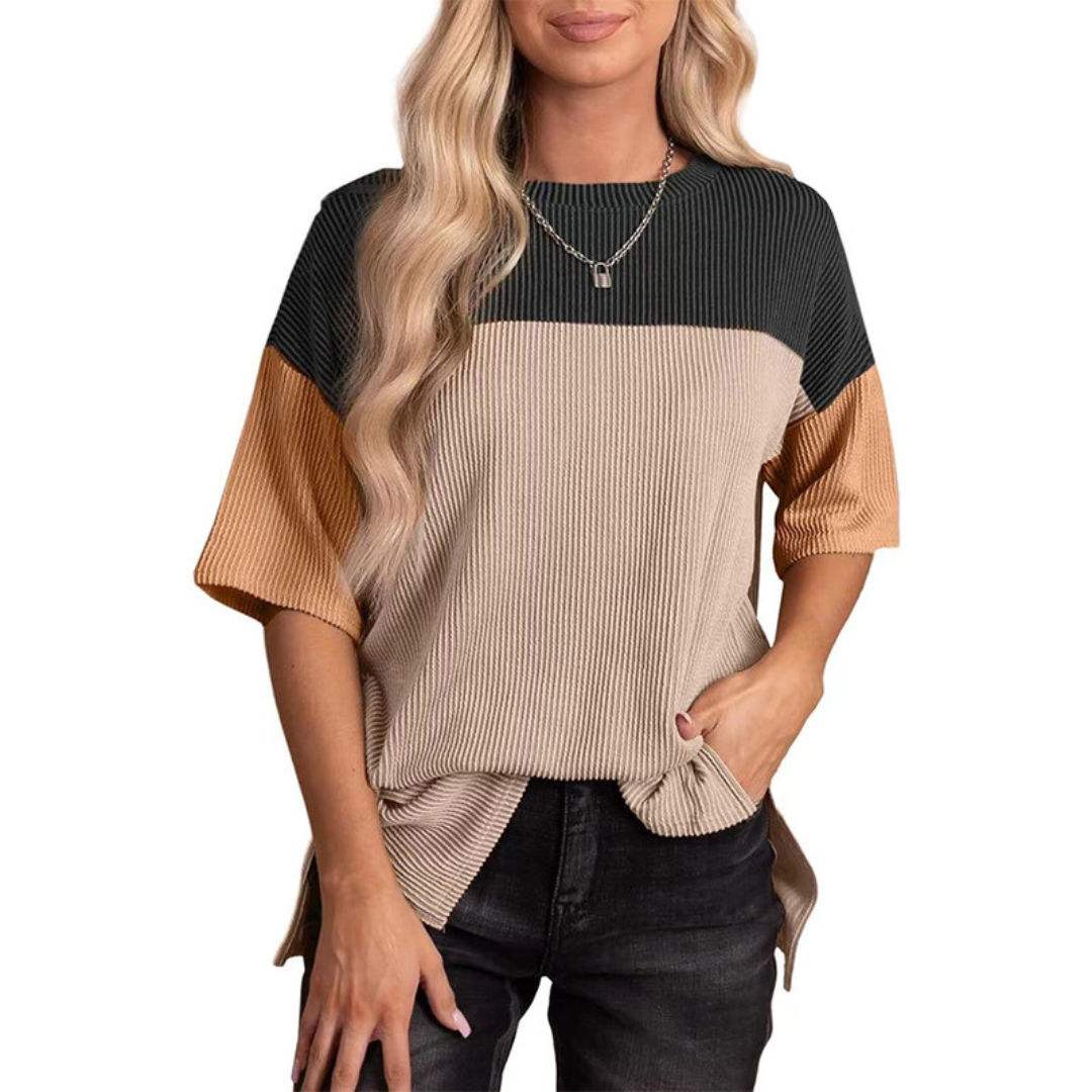 Clodagh - Casual Loose Fit Striped Summer Top