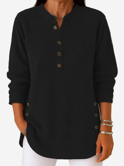 Síomha - Harperly – Long Sleeve Solid Knit Jumper