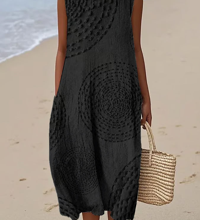 Gormlaith - Textured Sleeveless Maxi Dress