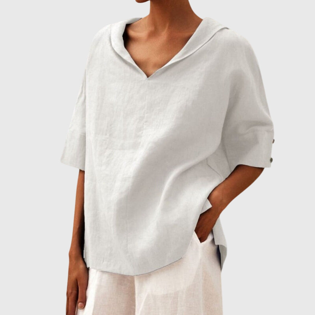 Éabha - Casual Loose-Fit Blouse