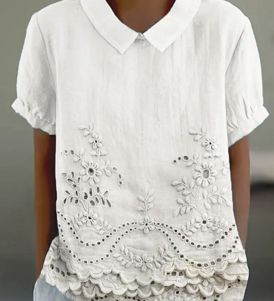 Ciara - Embroidered Floral Blouse