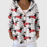 Clodagh - Christmas Dachshund Hooded Cardigan