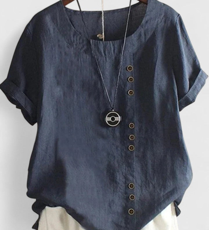 Eimear - Comfortable Short Sleeve Blouse