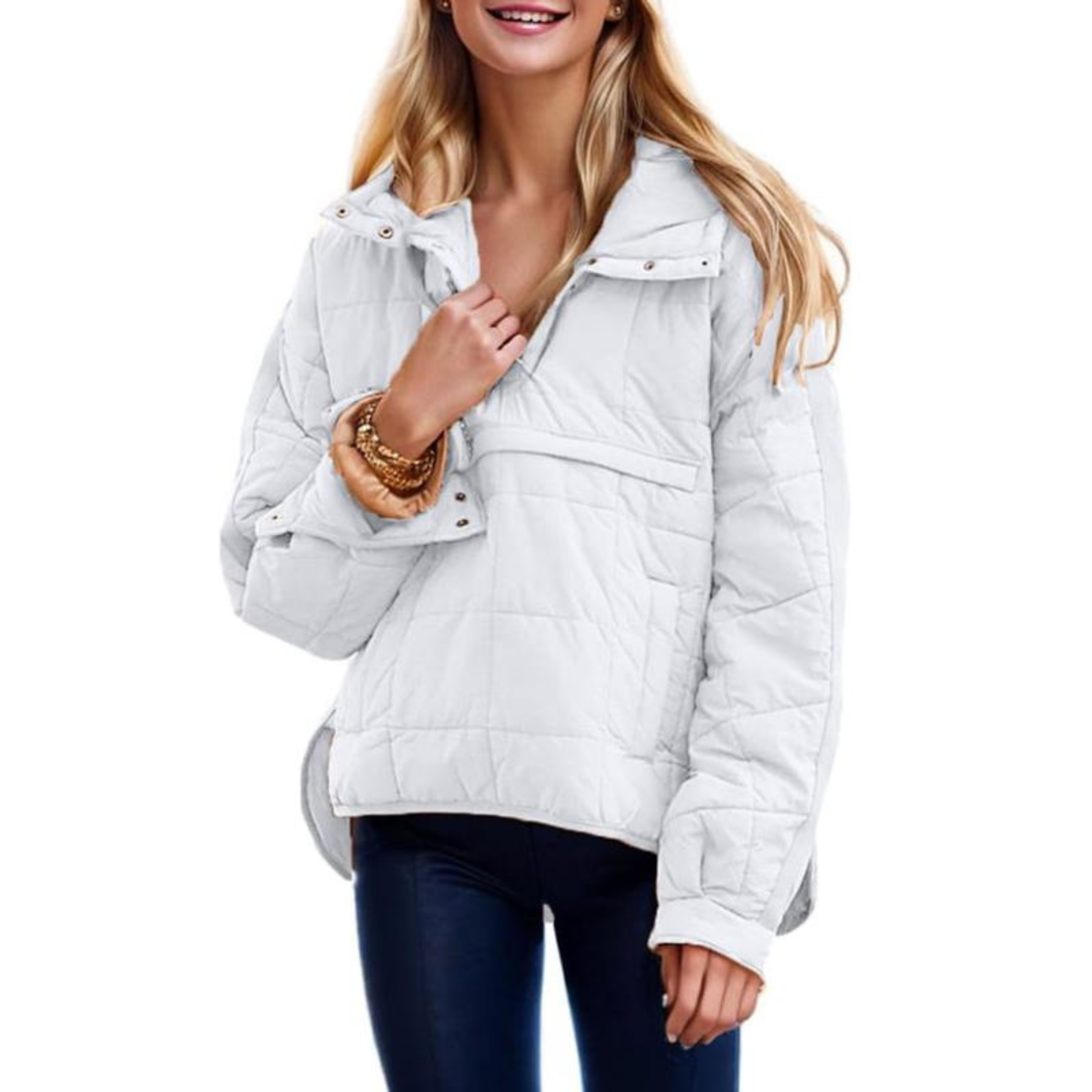 Ciara - Oversized Hooded Pullover Jacket