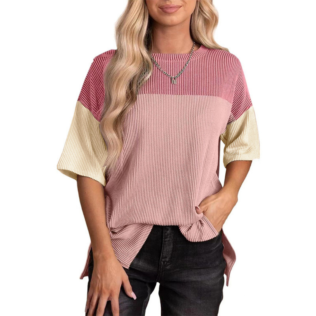 Clodagh - Casual Loose Fit Striped Summer Top