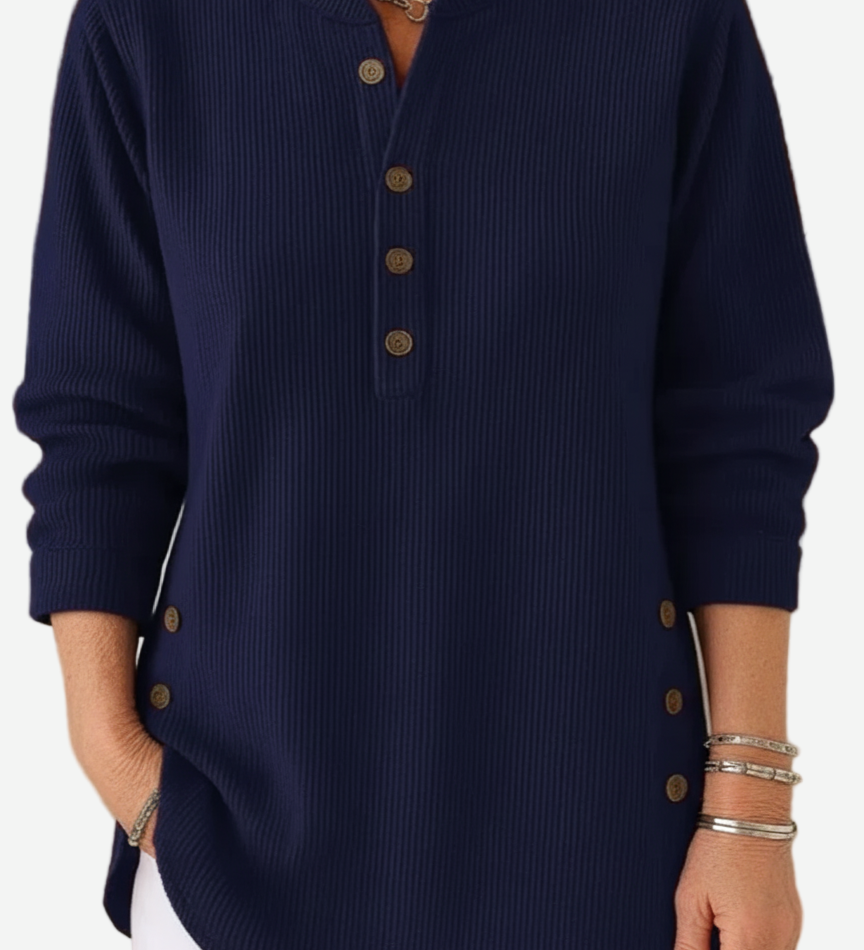 Síomha - Harperly – Long Sleeve Solid Knit Jumper
