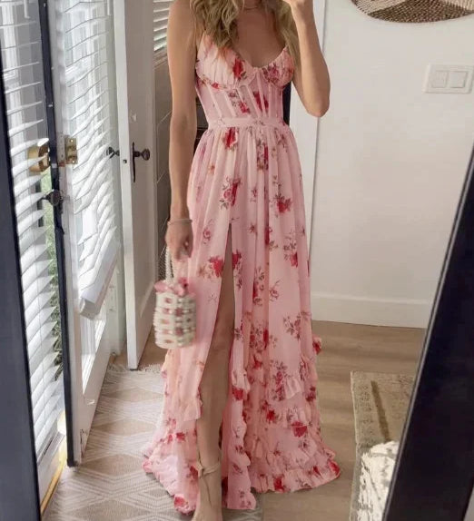 Aisling - Floral Pattern Midi Dress