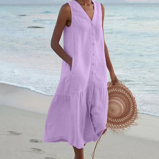 Keeva - Dress with V-Neck