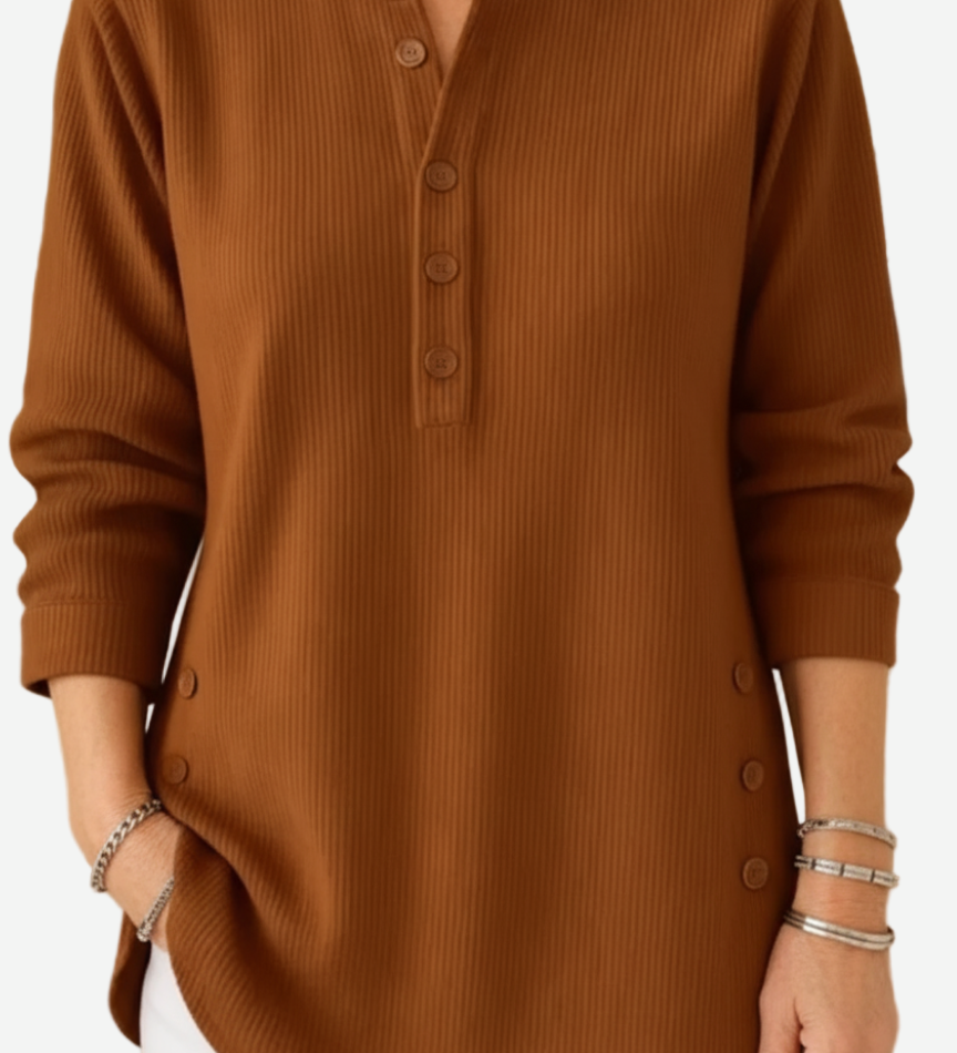 Síomha - Harperly – Long Sleeve Solid Knit Jumper