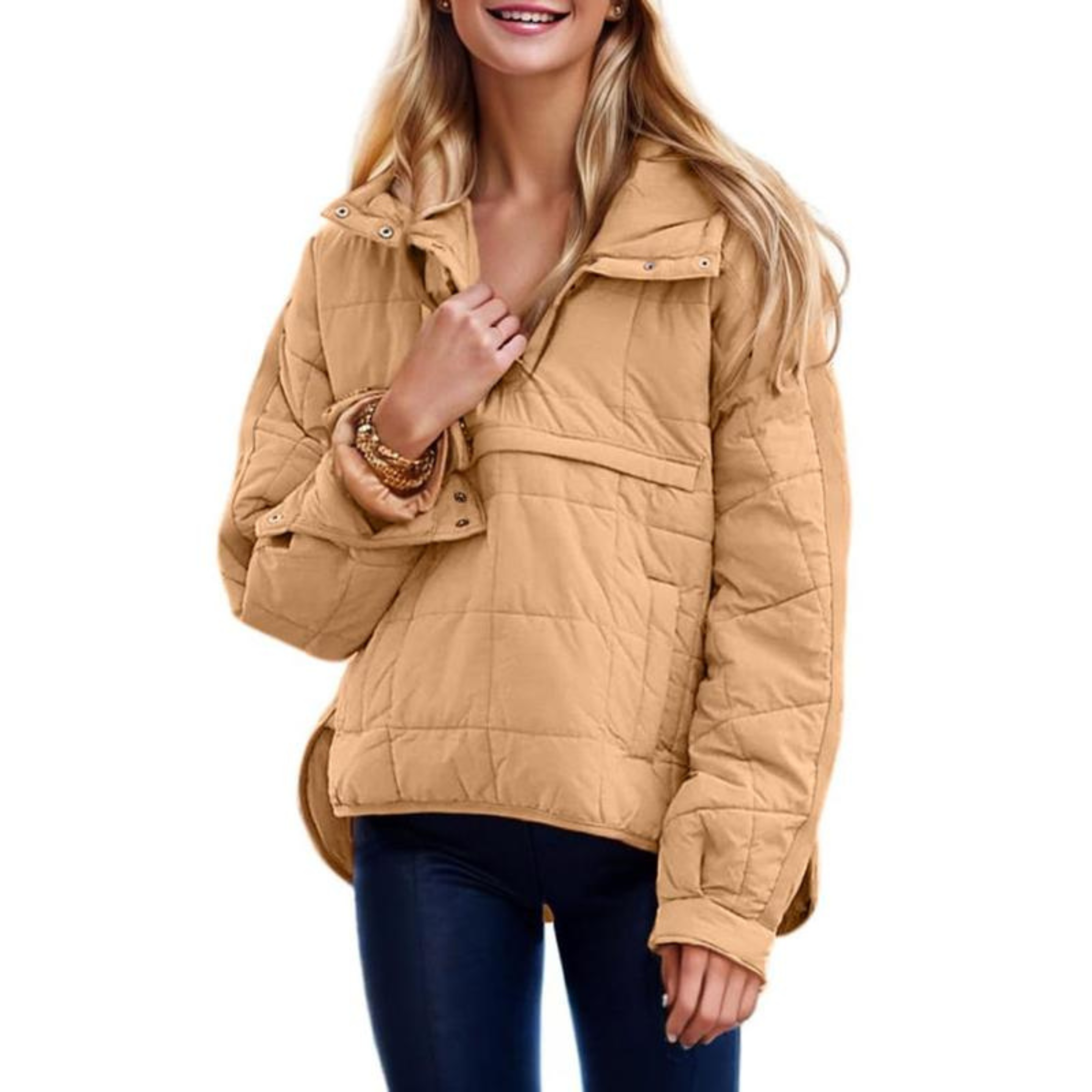 Ciara - Oversized Hooded Pullover Jacket
