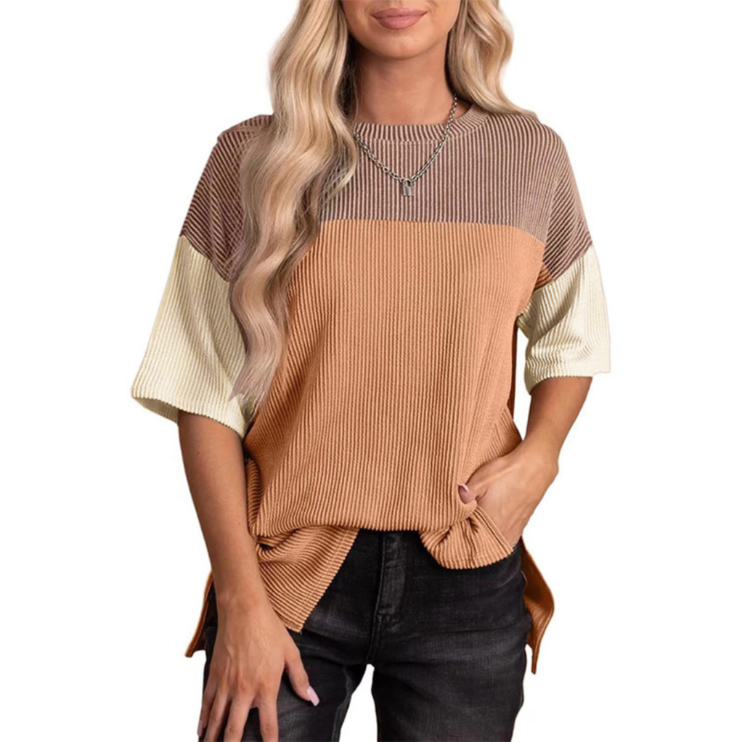 Clodagh - Casual Loose Fit Striped Summer Top