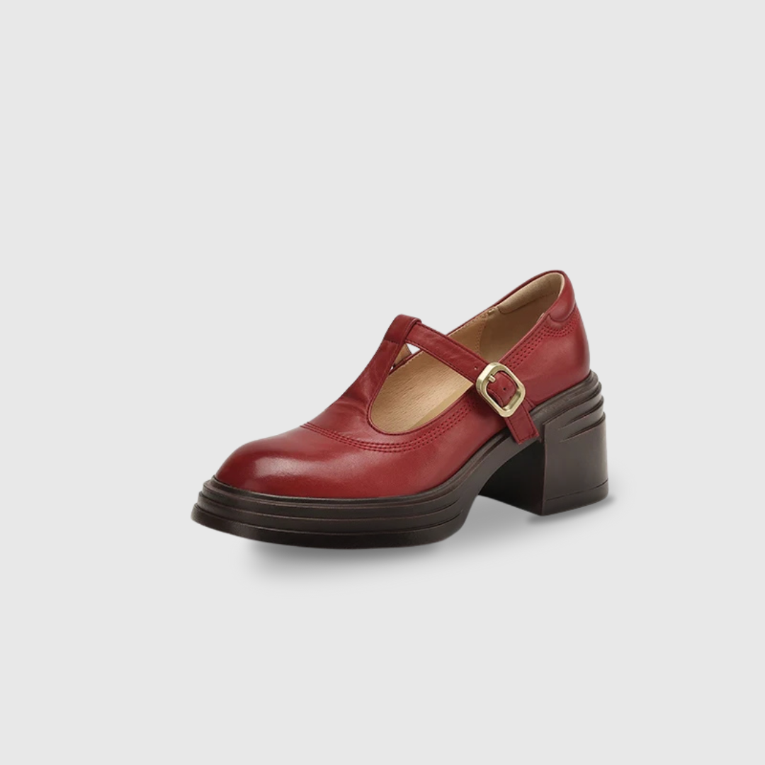 Orlagh - Chunky T-Strap Pumps