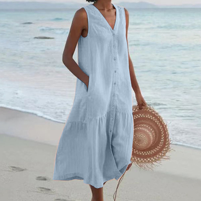 Keeva - Dress with V-Neck