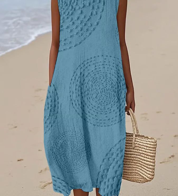 Gormlaith - Textured Sleeveless Maxi Dress