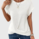 Fionnuala - Elegant Blouse with Crew Neck