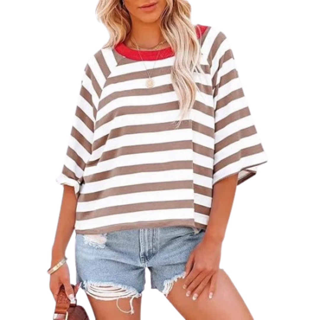 Aoife - Trendy Loose Fit Summer Crewneck Top